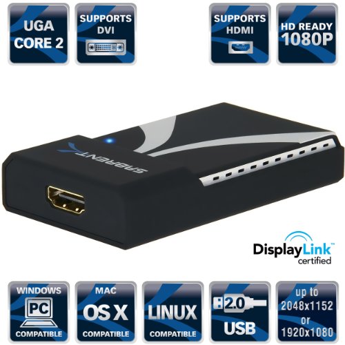 Sabrent Video & Audio USB 2.0 to HDMI or DVI Adapter for Multiple Monitors up to 2048x1152 / 1920x1200 Each (DisplayLink DL-195 Chipset) USB-HRHD On Sale