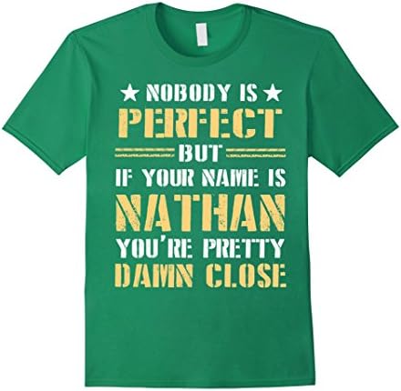 Men's Nathan T-Shirt,Nathan Gift,Nathan's Birthday,Name shirt Medium Kelly Green