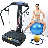 2015 Edition Gym Master - Crazy Fit Vibration Upgraded 3900W Peak Power Machine - Massive 160 Speed Silent Drive Motor Semi Commercial Machine MP3 in Black with 24 Month UK Warranty