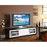 TV SCHRANK LOWBOARD BOARD HIFI MÖBEL WEISS / ESPRESSO