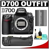 Nikon D700 Digital SLR Appareil photo numerique + Nikon MB-D10 Poignee d’alimentation + Kit Accessoires Somptueux