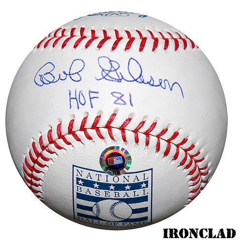 Ironclad St. Louis Cardinals Bob Gibson Signed Hof Baseball W/ Hof 81 Inscription