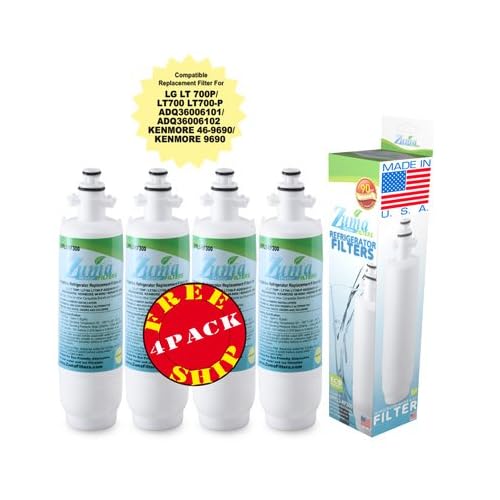 4 Pack)Kenmore 469690 Compatible Refrigerator Water and Ice Filter by