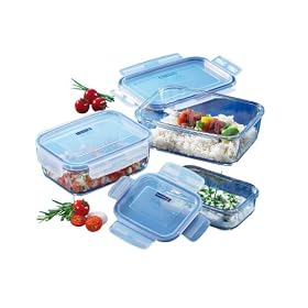 Luminarc - Pure Box - Service 3 Pi�ces - Bo�te Rectangulaire + Couvercle - 38,5 + 82 + 122Cl