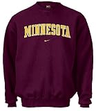 Minnesota Golden Gophers Maroon College Classic Embroidered Crewneck Sweatshirt By Nike Team Sports