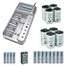 Lenmar General Purpose NiMH Rechargeable Kit. Includes 8 AA, 4 AAA, 1 9V, 4 C size adapter shells, 4 D size adapter shells, and Universal Charger