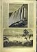 1860 Horseshow Fall Niagara American Water Old Print