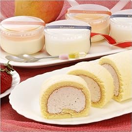 Patissier Louise（ルイーズ）とろけるレアチーズケーキ＆いちごロールケーキセット