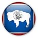 Wyoming State Flag Button - 24