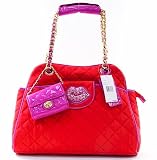 Betseyville Uptown Downtown Large Red Satchel Handbag