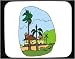 All Products : Decorated Mouse Pad with "palm trees", temple, Asia, building, landscape, scenery, Thailand, house