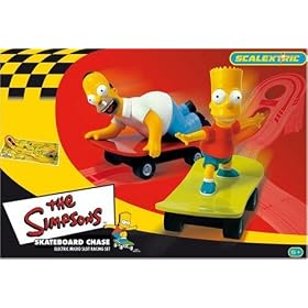 Micro Scalextric G1017 The Simpsons 1:64 Scale Race Sets