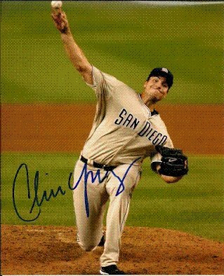 Autographed/Hand Signed 8x10 Photo Chris Young SD Padres