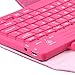 NEWSTYLE Detachable Wireless Bluetooth Keyboard & Protective Case For Samsung Galaxy Tab 3 7 inch Tablet P3200 P3210 T210 T211 (Rose)