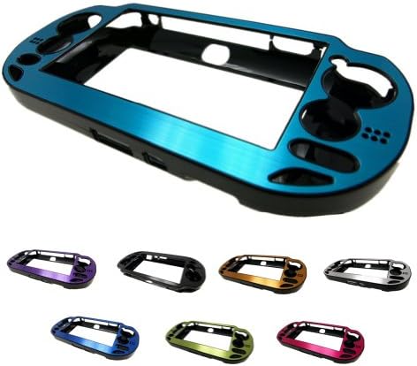 For PlayStation PS VITA (1st Gen not for Silm) Aluminum Brushed Metal Plated Plastic Crystal Case Skin Protector Cover + Free Screen Protector (Many Colors Available)