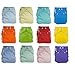 12pack FuzziBunz Perfect Size Diapers - Gender Neutral Colors MEDIUM