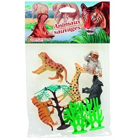 Kim'Play - 7512 - Figurine - 5 X Animaux de Sauvages  +  Accessoire