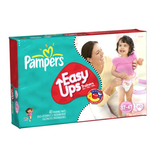 Pampers Easy Ups Girls Size 3T-4T Diapers (Size 