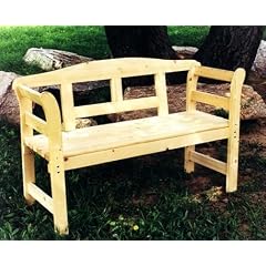 Friesenbank Lisa aus massivem Nadelholz, H-R�cken, natur
