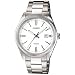 Casio Men's MTP1302D-7A1V Silver Stainless-Steel Quartz Watch with White Dial