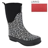 Capelli New York Simple Leopard Ladies Short Techno Neoprene & Rubber Body Rain Boot