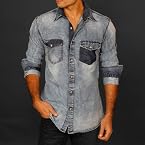 Acid Washed Denim Shirt