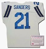 Deion Sanders Dallas Cowboys NFL Autographed Authentic Style Home White Football Jersey