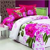 Vera 4 Piece Full / Queen Duvet Cover Bed in a Bag Set