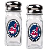 MLB Cleveland Indians Salt and Pepper Shaker Set with Crystal Coat