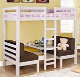 IMAGE OF Twin Size Convertible Loft Bed in White Finish