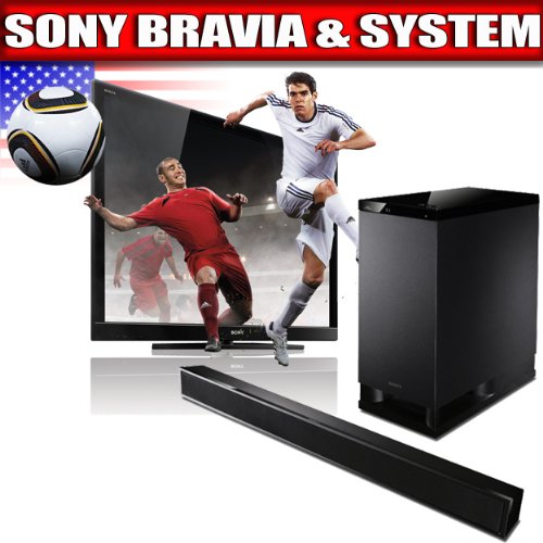 Sony KDL46HX800 46 inch Full HD 240Hz LED HDTV + Sony Virtual 5.1 Channel Sound Bar - Black (HTCT150)