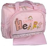 Baby Essentials Pink Sweet Heart Baby Girl Diaper Bag