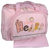 BabyEssentialsPinkSweetHeartBabyGirlDiaperBag