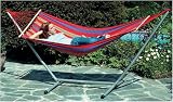 Aruba in Red Hammock and Stand Combination