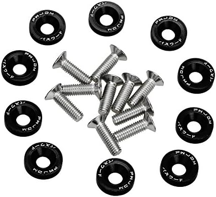 M6*20 car modification Headlights Bumpers Fender washer Bolt Screw Engine Kit Black