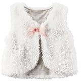 カーターズ（Carter's）女の子用ホワイトふわふわ素材お出かけ用ベスト (18months(78-83cm)) [並行輸入品]