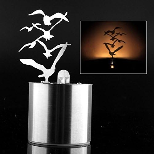 Bird Flock Romantic Dreamlike LED Shadow Creative Saving Projector Reflection Twinkle Candle Timed Home Bedroom Night Light Lamp Amazing Kid Chidren Gift