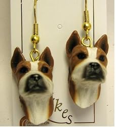 Boxer - Dog Figurine Jewelry - Earrings