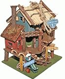 Rustic Hand-Made Wood Bird Beach Resort Birdhouse With Sign (Very Detailed) 10.5