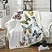 Sleepwish Butterfly Blanket Home Throw Blanket Sherpa Flannel Fleece Reversible Blankets Girls Hippie Blanket (60 x 80 Inch)