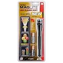Mini Maglite: 3W LED, incl 2 AA batteries and belt holster