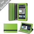 Acase Premium Micro Fiber Leather Case with built-in Stand for Kindle Fire Full Color 7" Multi-touch Display, Wifi (Green)