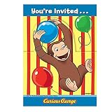 Curious George Invitations 8ct