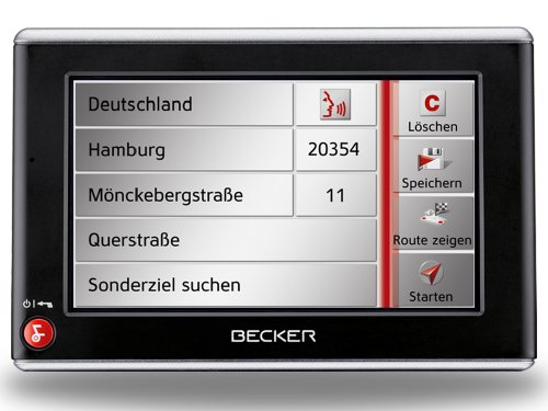 Becker Traffic Assist Z204 Tragbares Navigationssystem (10,9 cm (4,3 Zoll) Widescreen-Display, Bluetooth) schwarz