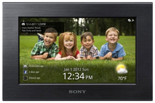 Sony DPF-W700 Digitaler Bilderrahmen (17,8 cm (7 Zoll) Touchscreen, W-LAN Funktion, WiFi, Kartenslot)