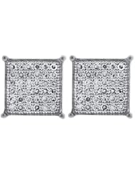 0.10CTW-DIA MICRO-PAVE EARRINGS