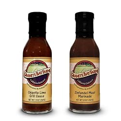 Granite Bay Farms Chipotle Lime Grill Sauce and Zinfandel Meat Marinade (2 Bottle) Sampler, 2-Count, 13-Ounce Bottles