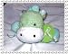Carter's Baby Lime Green Blue Giraffe Lovey Security Blanket Image