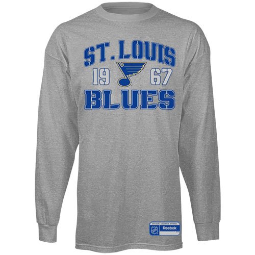 Reebok St. Louis Blues Validation Long Sleeve T-Shirt - Ash (X-Large)