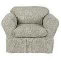 Simply Shabby Chic Floral Jacquard Chair Slipcover - Green (Chair)